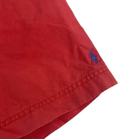 Ralph Lauren Polo Sport Swim Trunks Red with Blue Pony Size Large - Picture 2 of 7